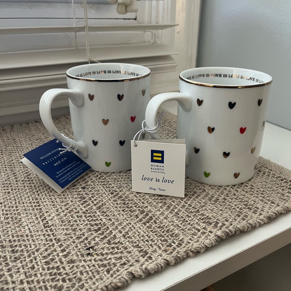 Williams Sonoma Love is Love Mugs